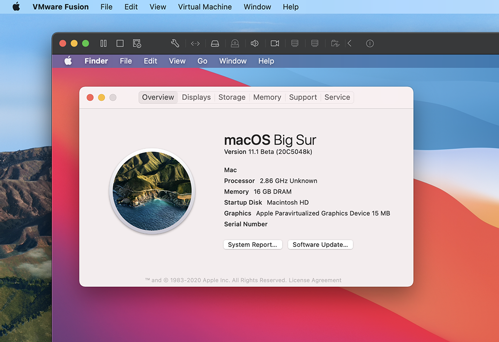 macOS VM with Metal on Fusion 12.1